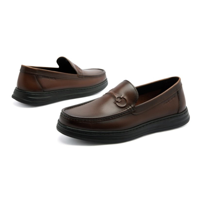 Pierre Cardin Men's Leather Business Loafers Y21G199H